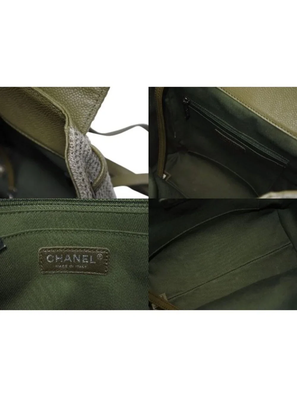 Chanel Backpack CC Logo Cuban Pocket Tweed Canvas Cruise Collection